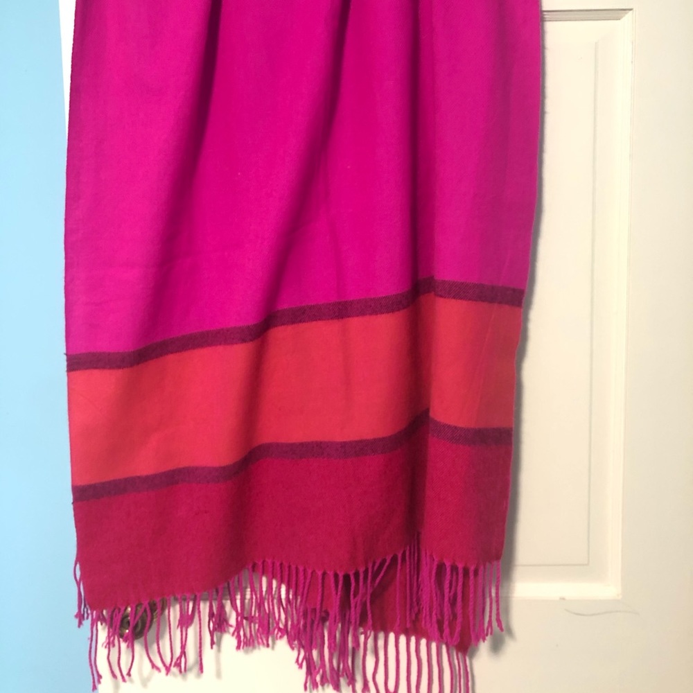 Pink Cashmere Wool Scarf